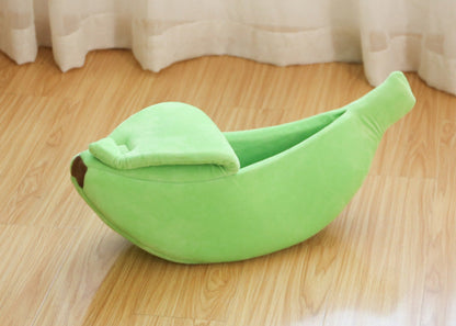 🍌 バナナ型ペットベッド – かわいくて快適！一年中使える多機能デザイン🐶🐱